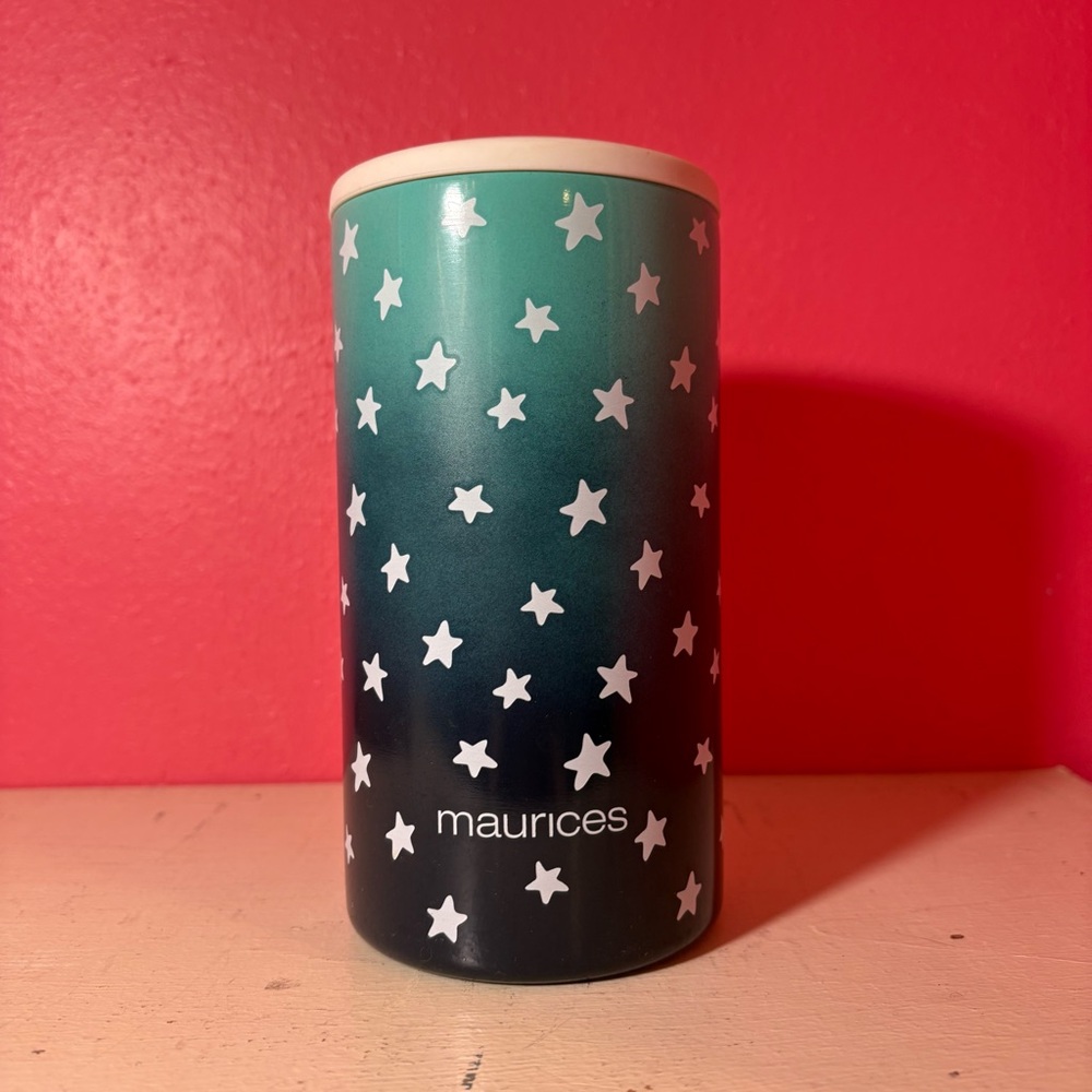 Maurices Teal and Black Star Tumbler